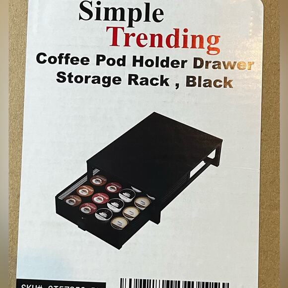 Coffee Pod Holder Drawer Storage Rack in Black - Picture 1 of 4